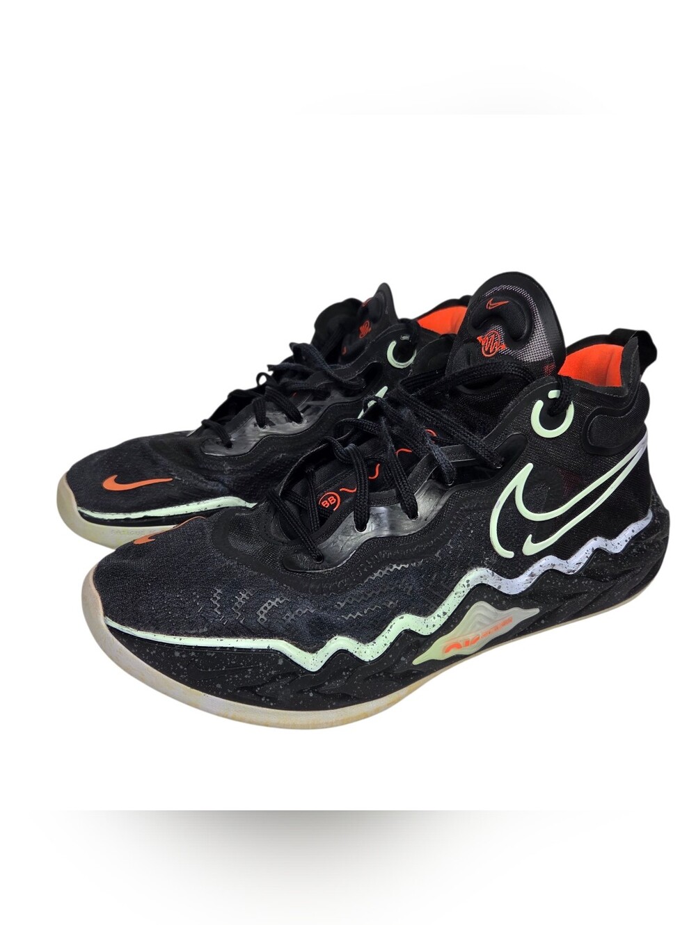 Nike Black and Bright Orange Running Sneakers